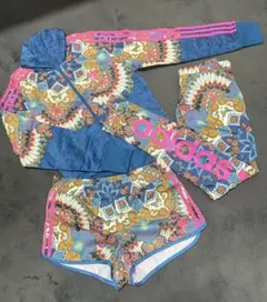 adidas トラックジャケット・ショートパンツ・レギンス 総柄 セットLサイズ