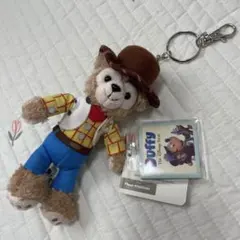 《激レア香港ディズニー限定》ダッフィー ウッディぬいぐるみキーホルダー