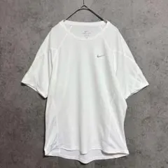 NIKEナイキ ドライフィットTシャツ M ホワイト 半袖 胸ロゴ 通気性良好