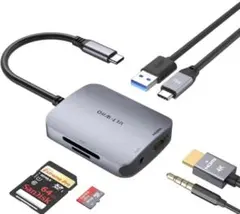 USB C ハブ 6-in-1 Type C ハブ HDMI 4K