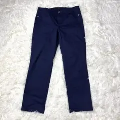 美品 マッシモデュッティ カラー デニム パンツ ネイビー ストレッチ USA8のサムネイル