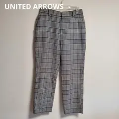 ユナイテッドアローズ UWSCハイウエストワイドパンツ チェック ウール 38