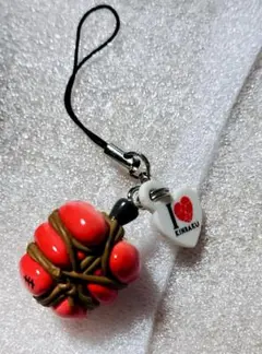 ■I ♥ KINBAKUストラップ■緊縛ストラップ■リンゴ