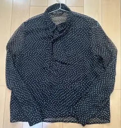 ZARA ブラウス　ボウタイ付き　ブラックドット