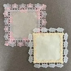 近沢レース　ミニハンカチ　プチガチャ　夢喰いバク　クラシックⅡ ２枚セット