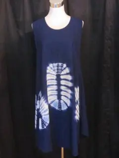 タイ産⑩【タイダイ染め リゾート ノースリーブワンピース 】アジアン＆エスニック