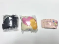 サンリオ　ウサハナ ぬいぐるみポシェット ハート モノクロ 2点セット