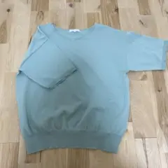 洗えるサラサラVネックぷるオーバー　ミント