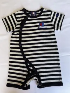Champion ストライプロンパース 60-70