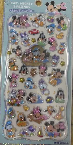 正規品　ベビーミッキー&ミニー　プチドロップステッカー