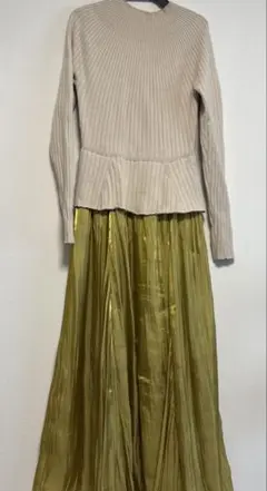 CELFORD リブニットドッキングワンピース