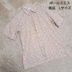 美品　ポールスミス　Paul Smith　半袖シャツ　総柄　花柄　Lサイズ