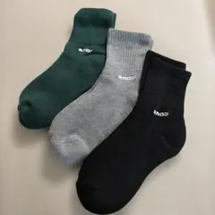 ホカロン靴下 ソックス 3足セット グリーン グレー ブラック