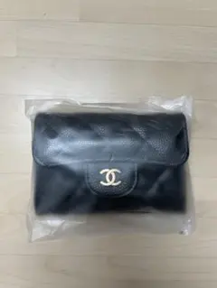 CHANEL ノベルティ　キルティング　ブラック　カードケース/コイン入れ