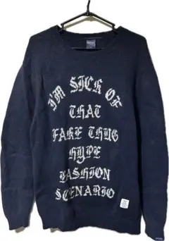 APPLEBUM メッセージニット L 希少 オールドイングリッシュ