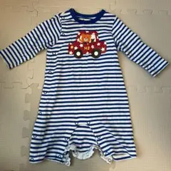 HOT BISCUITS ストライプロンパース 80