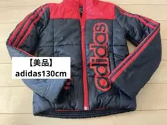 adidas ダウンコート 130サイズ 黒/赤