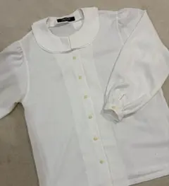 COMME CA DU MODE 丸襟 長袖 ブラウス ホワイトのサムネイル