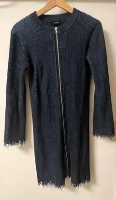 【火曜日まで】JEANASIS ダークブルー ニットワンピース