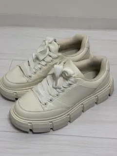ZARA チャンキーソール厚底ホワイトスニーカー　45