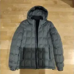 グレー キルティング ダウンジャケット