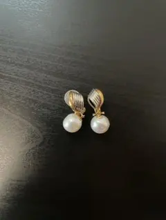 TASAKI タサキ ベビーパール ペアチャーム ピアス イヤリング K18 TASAKI タサキ ベビーパール ペアチャーム ピアス イヤリング K18