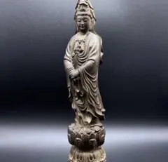 織部 仏像 陶器製 観音菩薩 立像 仏具 織部 仏像 陶器製 観音菩薩 立像 仏具 - メルカリ