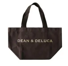 DEAN＆DELUCA♪レア　ロゴラメ入り　内ポケ付　トートバッグ　Sブラウン