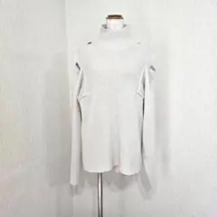 GRL ハイネックニット プルオーバー オフホワイト M レディース