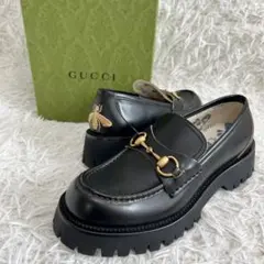 未使用 GUCCI ローファー ホースビット ビー 刺繍 フローラ