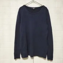 ユニクロ (XL)　コットンカシミヤリブセーター　レディース　大きいサイズ