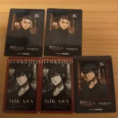 進撃の巨人 エレン ミカサ カラ鉄 ビジュアルカード チェキ風カード