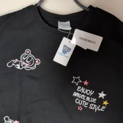 ANGEL BLUE 半袖Tシャツ ブラックのサムネイル