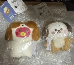 BT21 TATA CHIMMYタタ チミー　ぬいぐるみマスコット　セット　犬
