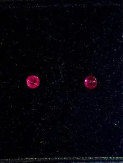 モゴック産ピジョンブラッドルビー0.1ct 3mm 2個セット