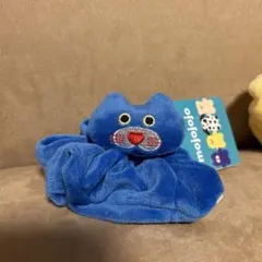 mojojojoぬいぐるみシュシュ ネコ（青）