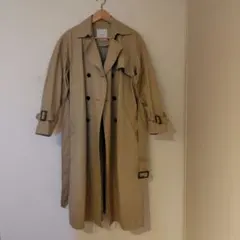 美品【1 OF MINE】ベージュ トレンチコート ダブルブレスト