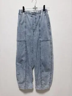 【GU】コクーンジョガープルオンパンツ M