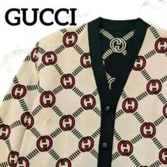 GUCCI インターロッキング G ウールカーディガン ゴールド金具 - メルカリ