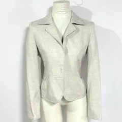 訳あり！23区 ラメツイード ジャケット グレー系【38】卒業式 入学式 春 絹