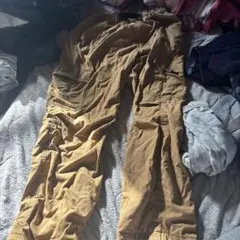 カーゴパンツ カーキ ウエストゴム