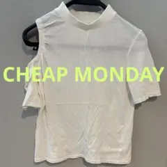 CHEAP MONDAY ホワイト オープンショルダー Tシャツのサムネイル