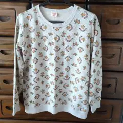 DRUG STORE 花柄 長袖トップス グレー