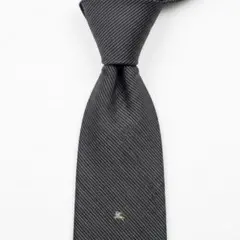 【美品】バーバリーブラックレーベル ネクタイ ホースロゴ 絹100% 黒