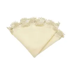 新品未使用☆近沢レース店　シープ　sheep　羊　タオルハンカチ☆アイボリー