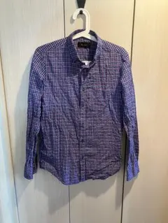Blue Work チェックシャツ　シアサッカー風　サイズ1のサムネイル