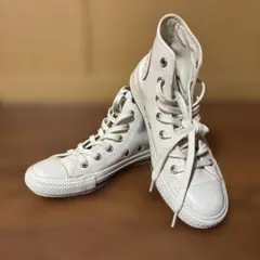 MHLxコンバース オールスター ハイカットレザー白 サイズ4 MHLコラボ