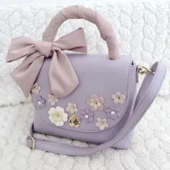 【美品】ディズニー 塔の上のラプンツェル ショルダーバッグ 2WAY ハンド 花