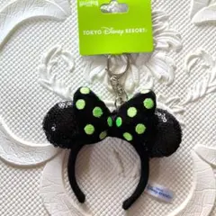 新品タグ付き　ミニー　カチューシャキーチェーン　ディズニーハロウィン　２０２５