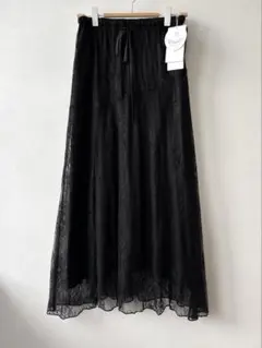 《新品タグ付き》ミラオーウェン ウエストゴムレースナロースカート